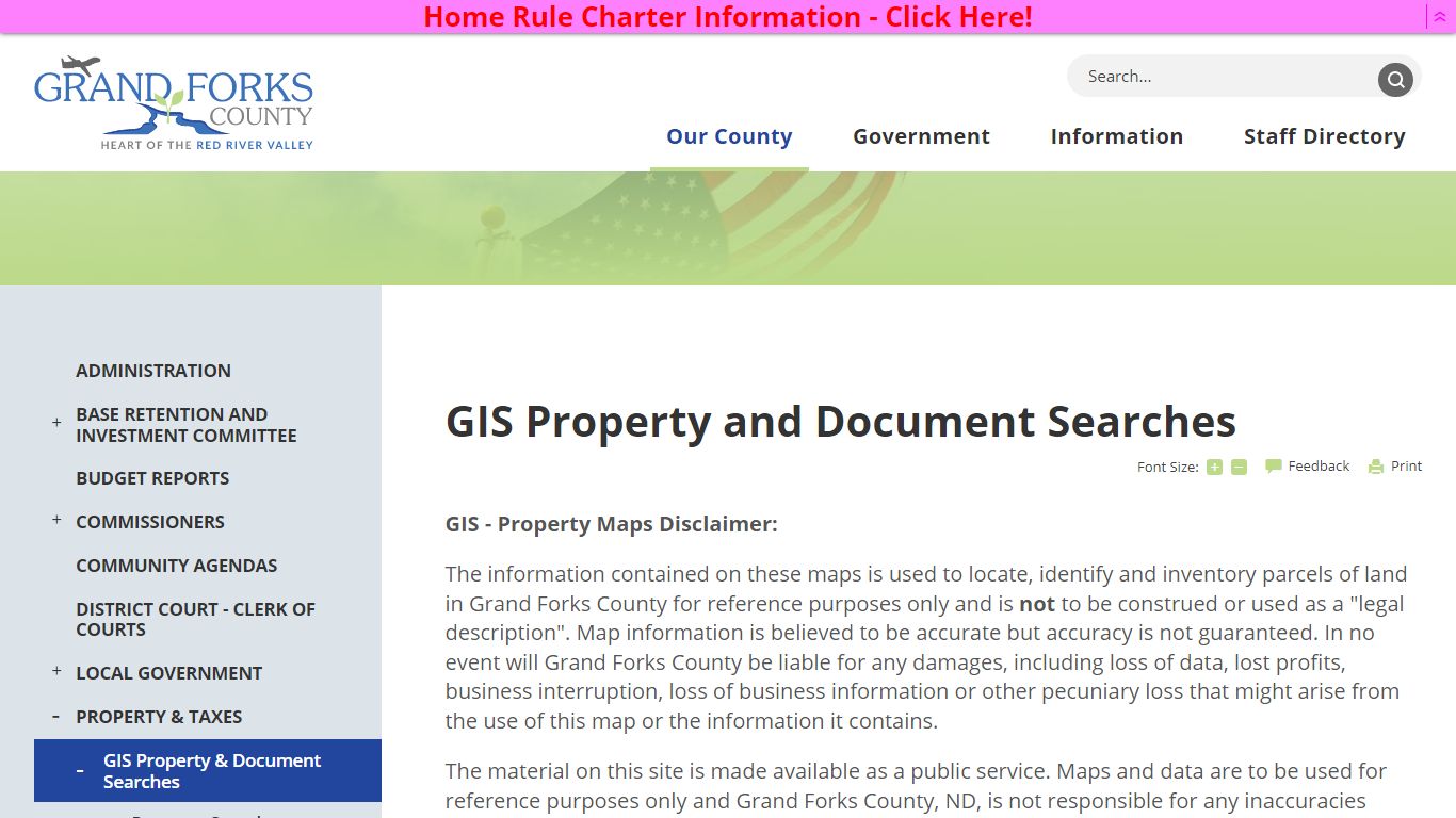 GIS Property and Document Searches | Grand Forks County, ND