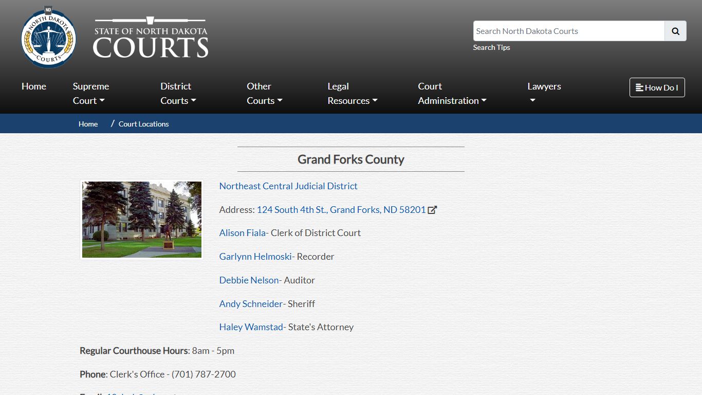 North Dakota Court System - Grand Forks County